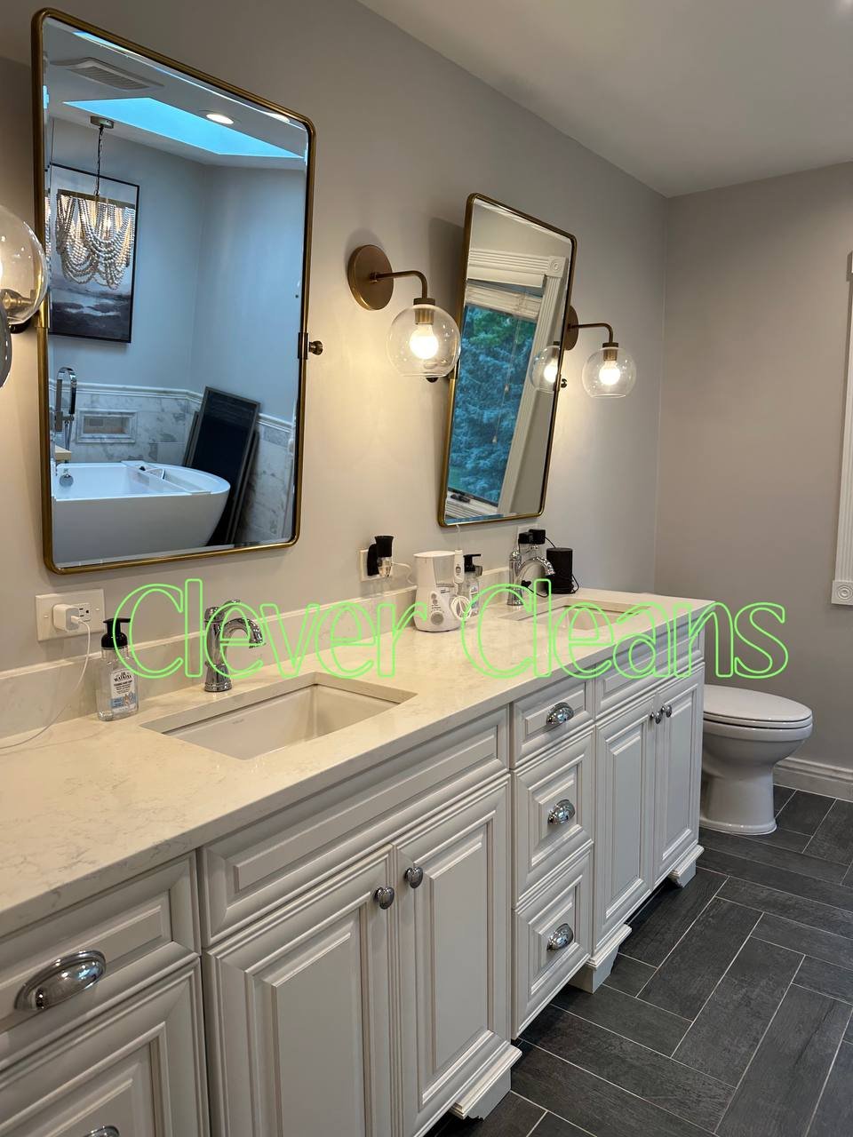 Bathroom cleaning for spotless sinks, mirrors, and countertops